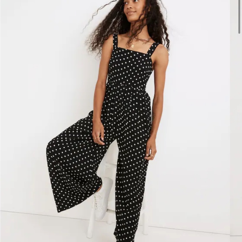 Tank Wide-Leg Jumpsuit in Polka Dot